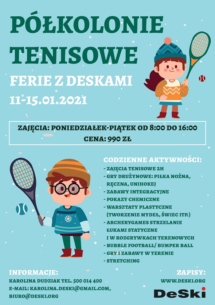 półkolonie tenisowe w warszawie